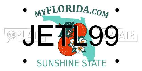 JETL99 Florida License Plate