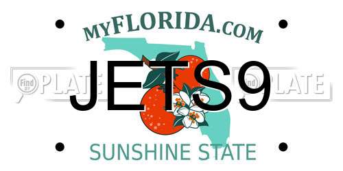 JETS9 Florida License Plate