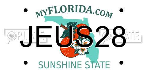 JEUS28 Florida License Plate