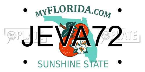 JEVA72 Florida License Plate