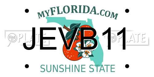 JEVB11 Florida License Plate