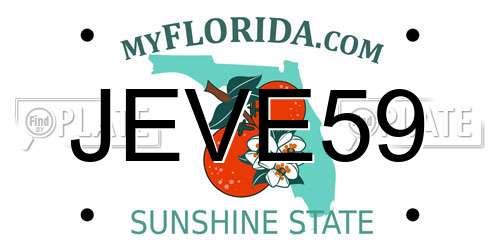 JEVE59 Florida License Plate