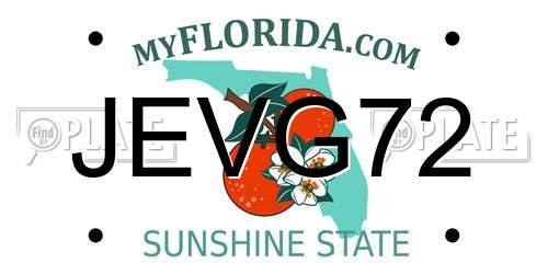 JEVG72 Florida License Plate