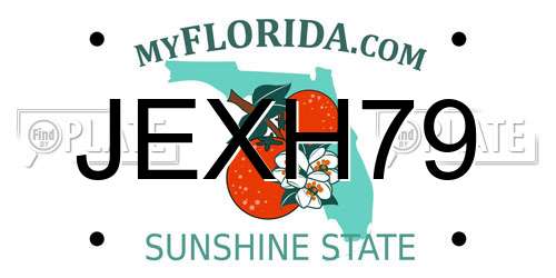 JEXH79 Florida License Plate