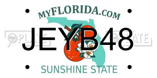 JEYB48 Florida License Plate