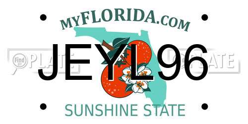 JEYL96 Florida License Plate