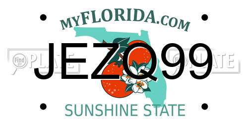 JEZQ99 Florida License Plate