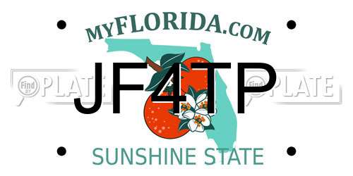 JF4TP Florida License Plate