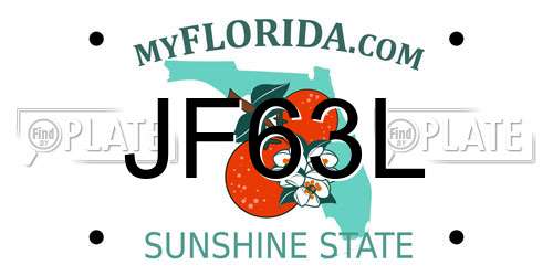 JF63L Florida License Plate