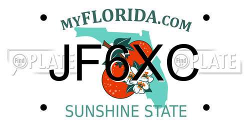JF6XC Florida License Plate