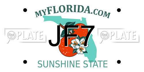 JF7 Florida License Plate