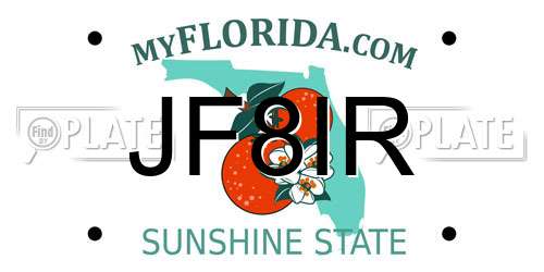 JF8IR Florida License Plate