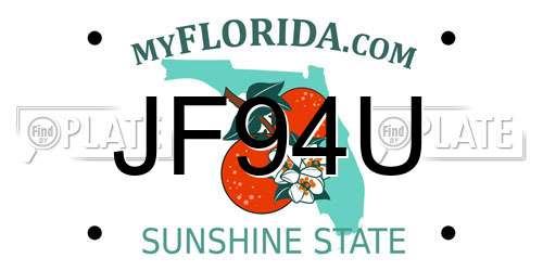 JF94U Florida License Plate
