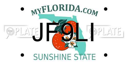 JF9LI Florida License Plate