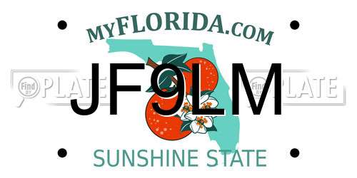 JF9LM Florida License Plate