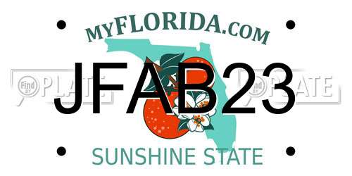 JFAB23 Florida License Plate
