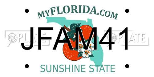 JFAM41 Florida License Plate