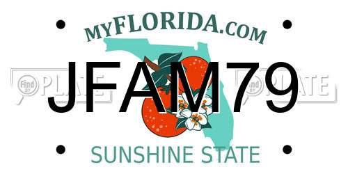 JFAM79 Florida License Plate