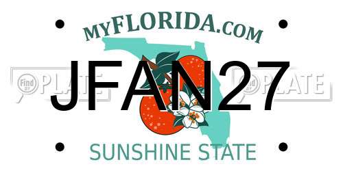 JFAN27 Florida License Plate