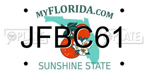 JFBC61 Florida License Plate