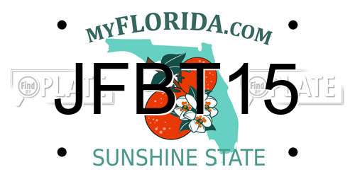 JFBT15 Florida License Plate