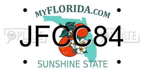 JFCC84 Florida License Plate