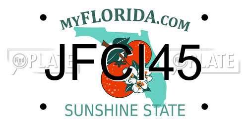 JFCI45 Florida License Plate