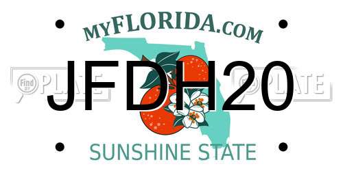 JFDH20 Florida License Plate
