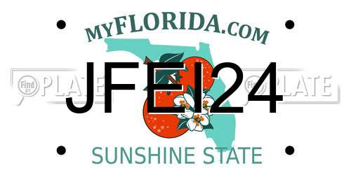 JFEI24 Florida License Plate