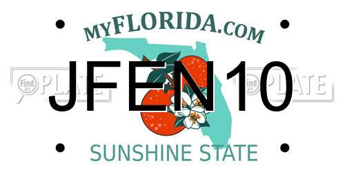 JFEN10 Florida License Plate