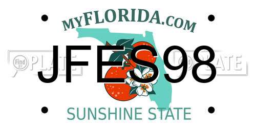JFES98 Florida License Plate