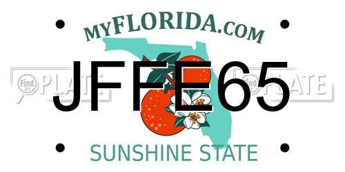 JFFE65 Florida License Plate