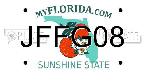JFFG08 Florida License Plate