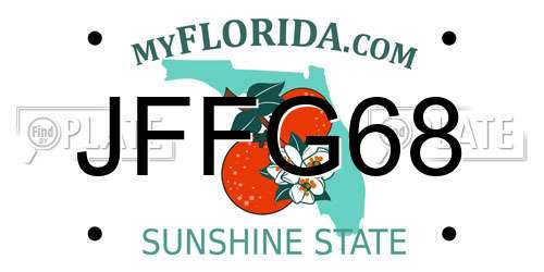 JFFG68 Florida License Plate