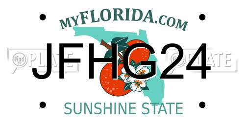 JFHG24 Florida License Plate