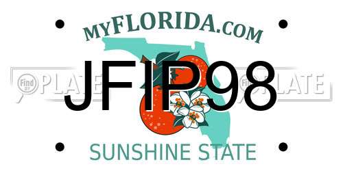 JFIP98 Florida License Plate