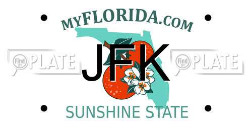 JFK Florida License Plate