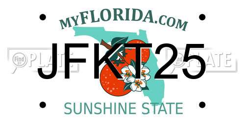 JFKT25 Florida License Plate