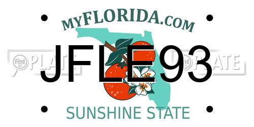 JFLE93 Florida License Plate