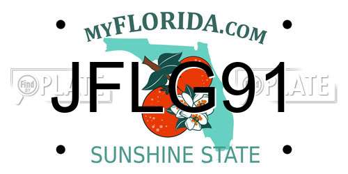 JFLG91 Florida License Plate