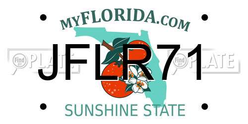 JFLR71 Florida License Plate