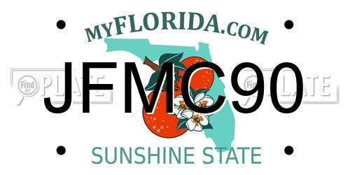 JFMC90 Florida License Plate