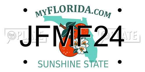 JFMF24 Florida License Plate