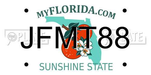 JFMT88 Florida License Plate