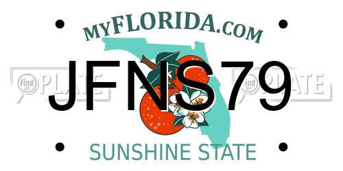 JFNS79 Florida License Plate