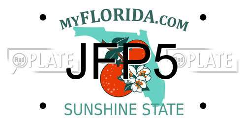 JFP5 Florida License Plate