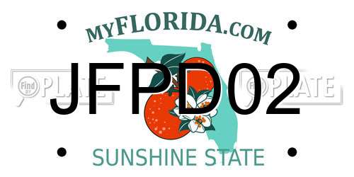 JFPD02 Florida License Plate