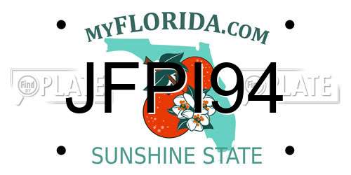 JFPI94 Florida License Plate