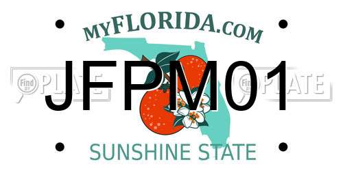 JFPM01 Florida License Plate