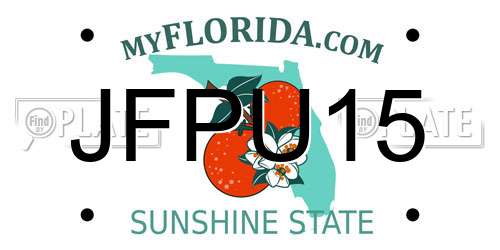 JFPU15 Florida License Plate